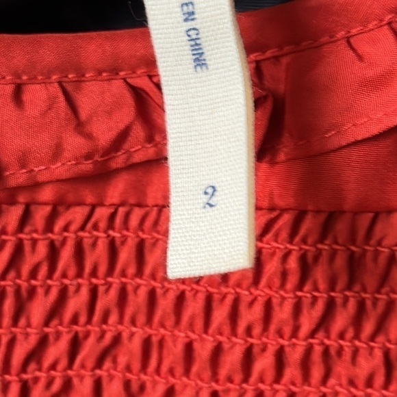 Anthropologie dress burnt orange black gray size 2 Barbie core silk - Picture 6 of 14